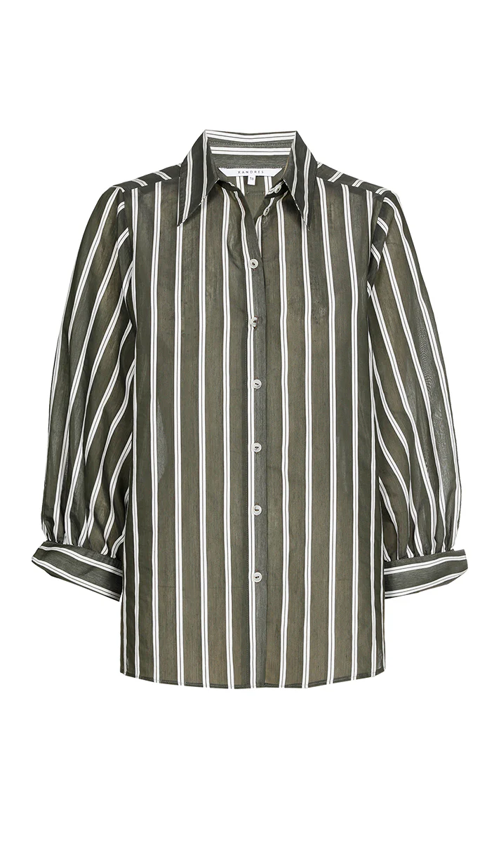 Blouses lange mouw groen Xandres