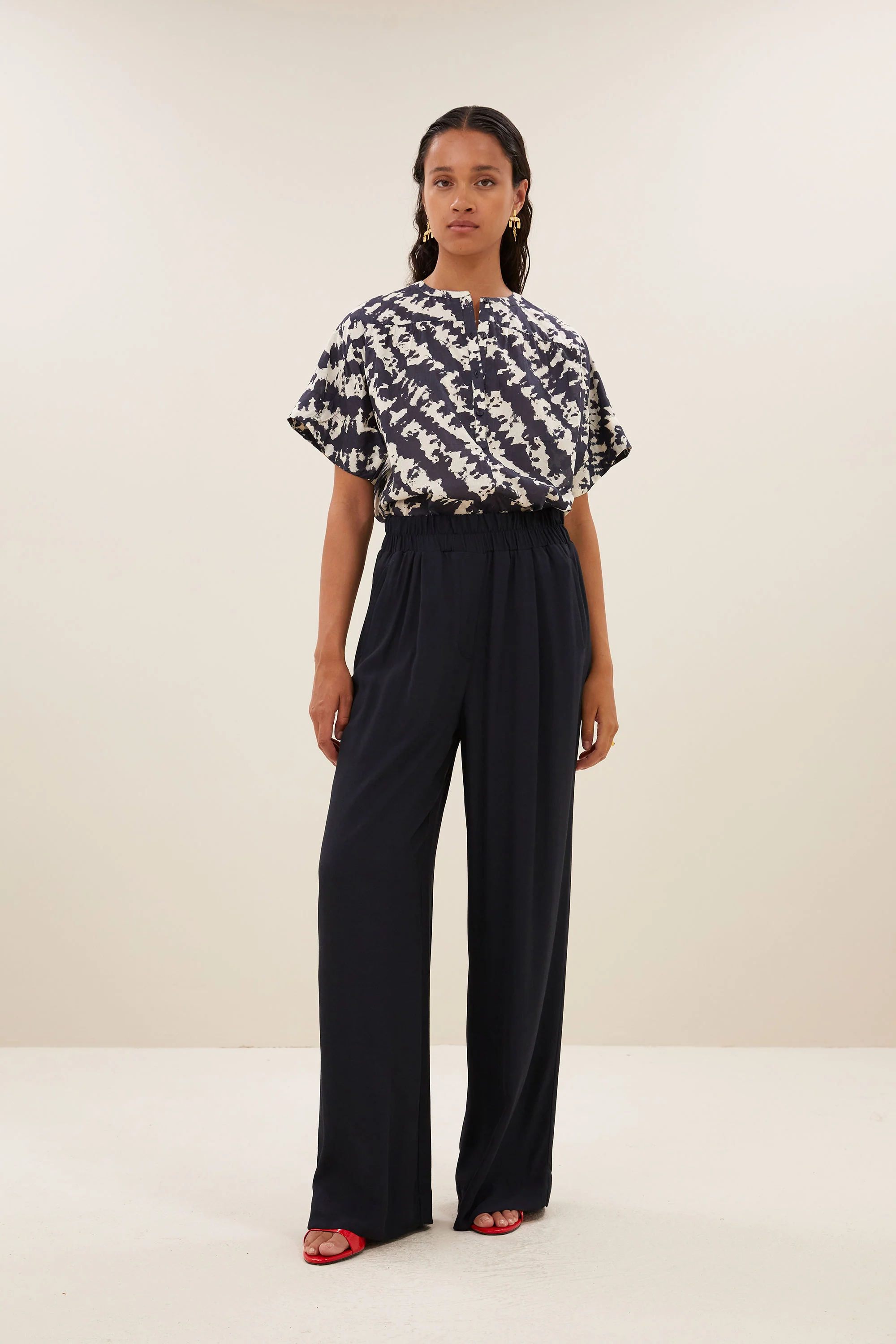 Blouses korte mouw multicolor by-bar