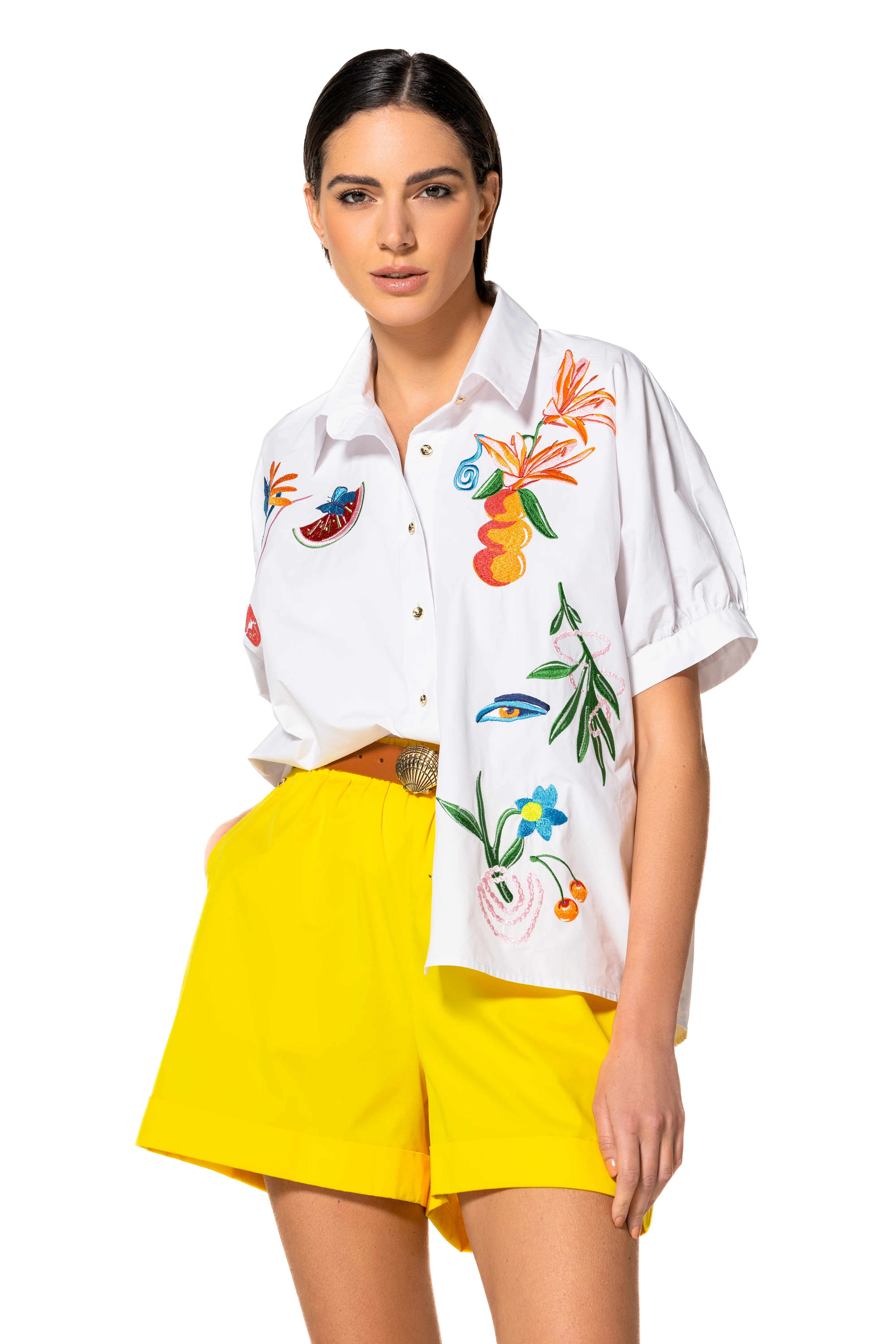 Blouses korte mouw multicolor Caroline Biss - Image 3