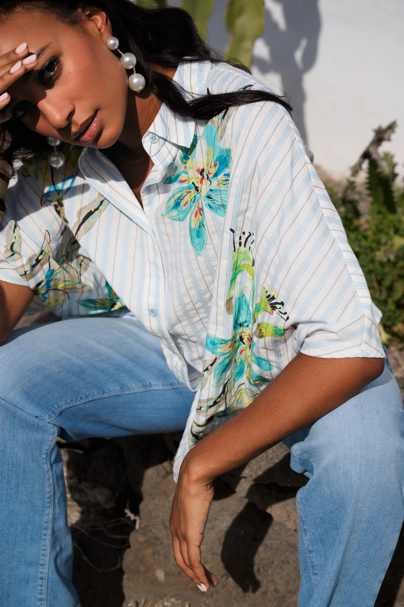 Blouses korte mouw multicolor Due Amanti