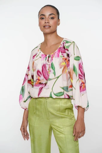 Blouses korte mouw multicolor Geisha