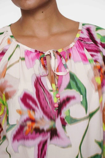 Blouses korte mouw multicolor Geisha - Image 5