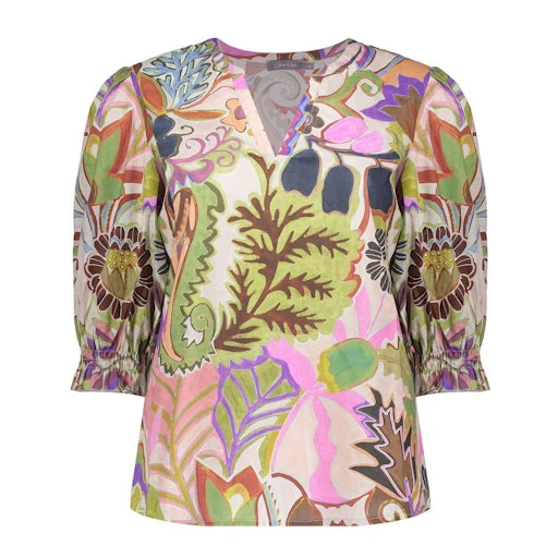 Blouses korte mouw multicolor Geisha - Image 2