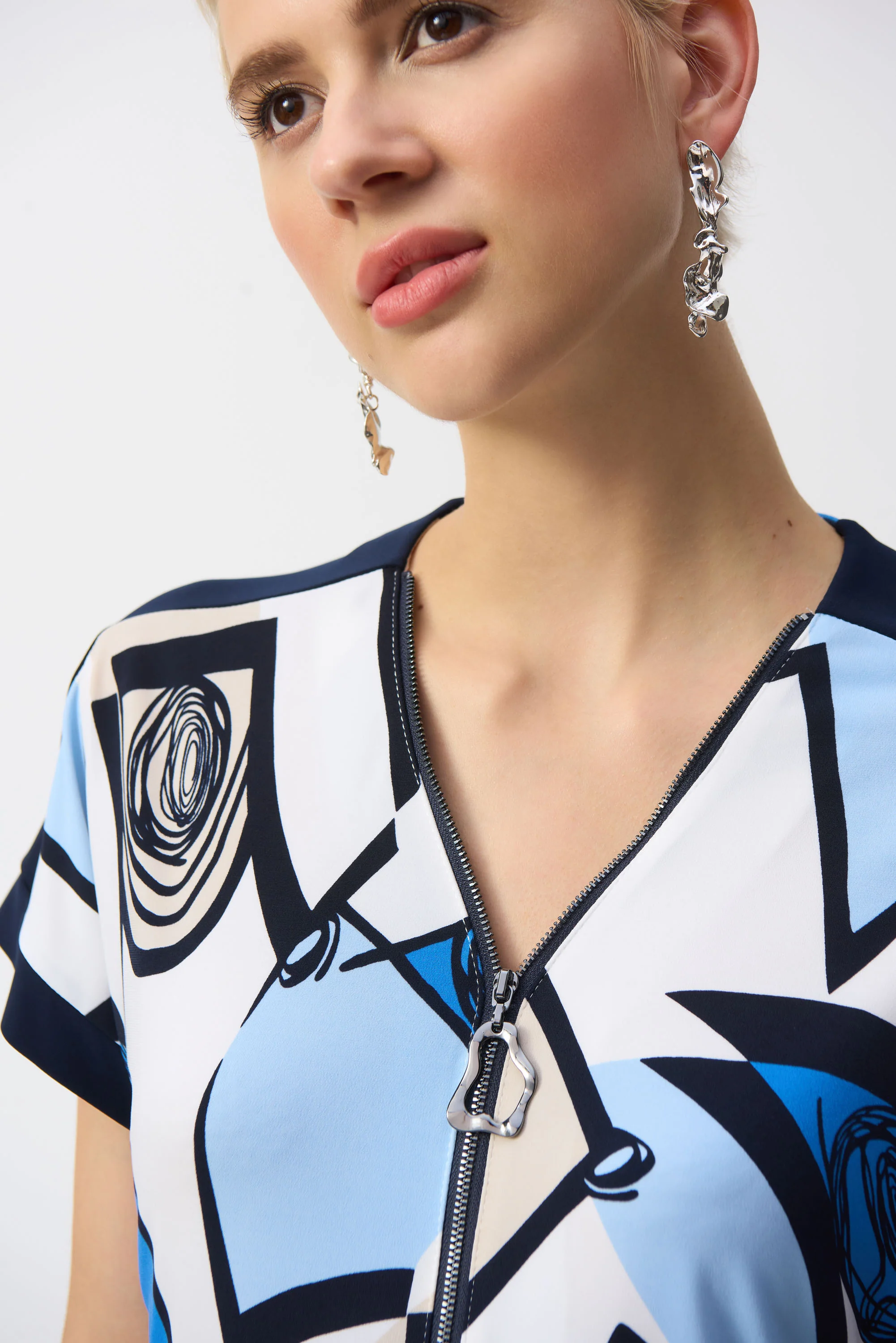 Blouses korte mouw multicolor Joseph Ribkoff - Image 4