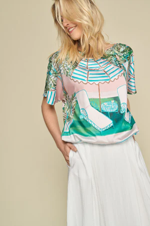 Blouses korte mouw multicolor Marie Méro