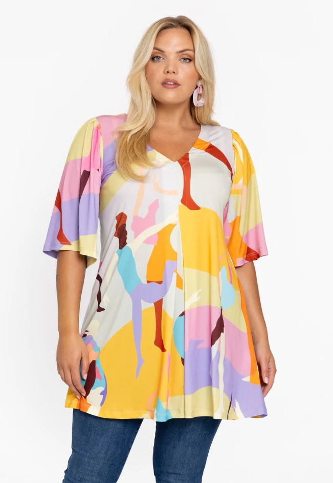 Blouses korte mouw multicolor Yoek