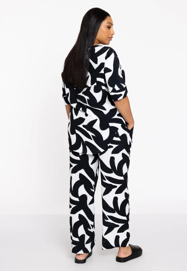 Blouses korte mouw multicolor Yoek - Image 2