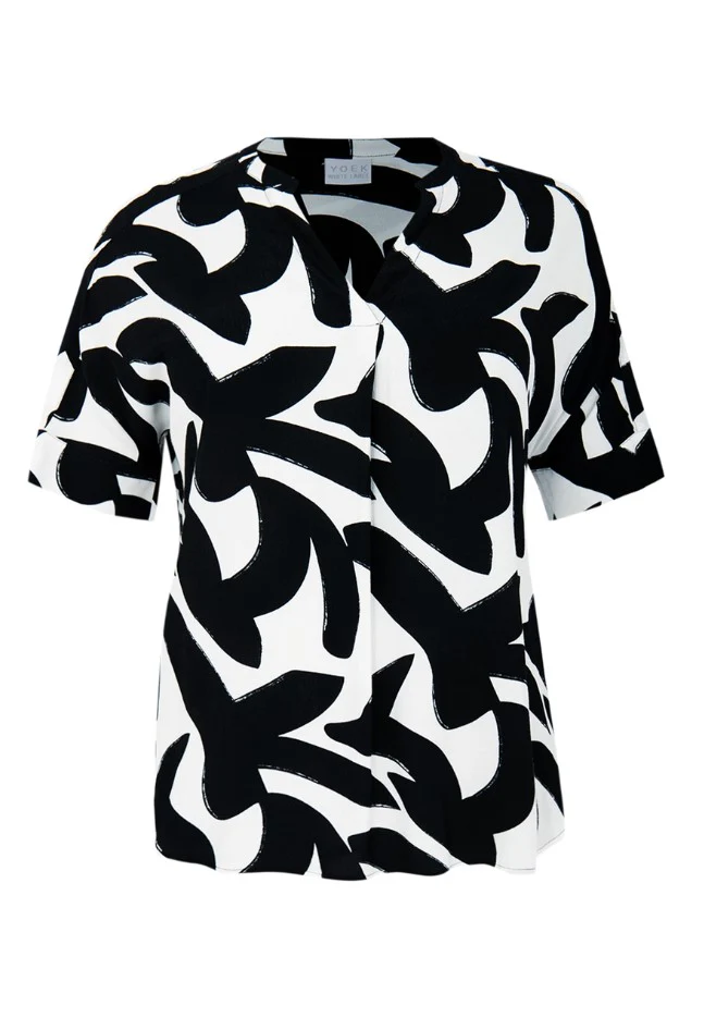 Blouses korte mouw multicolor Yoek - Image 3