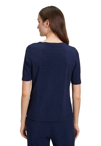 Blouses korte mouw navy Betty & Co - Image 4