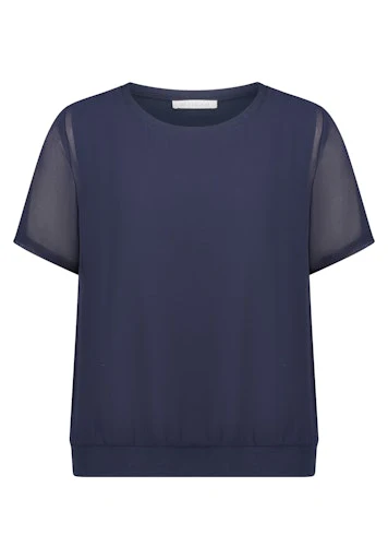 Blouses korte mouw navy Betty & Co