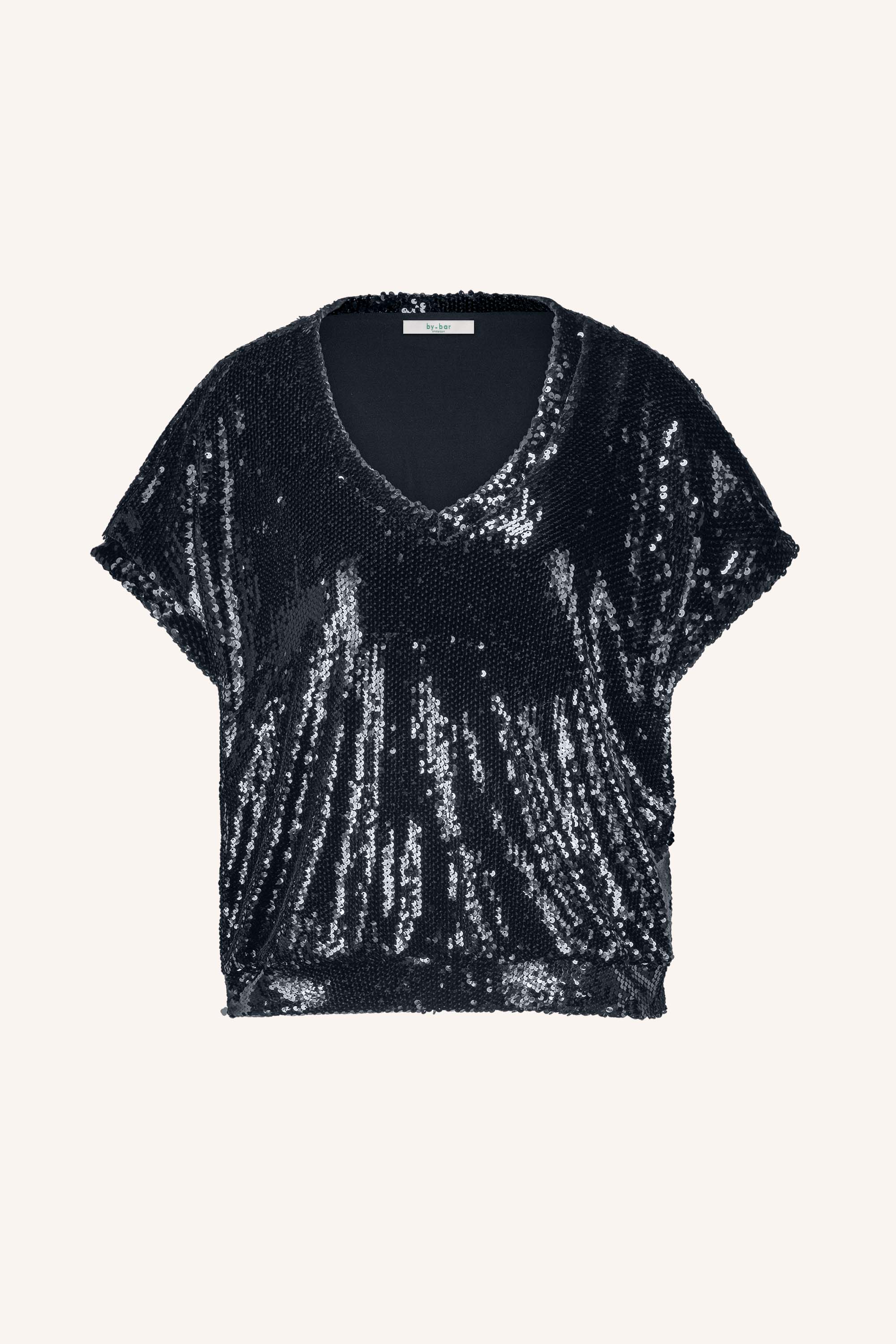 Blouses korte mouw navy by-bar - Image 5