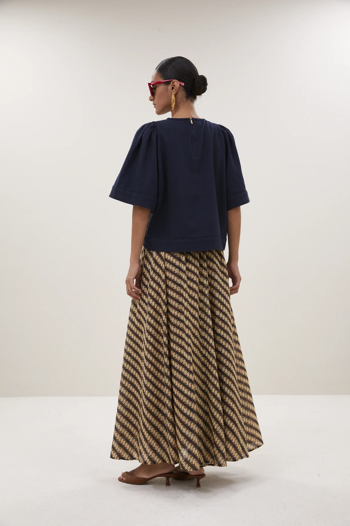 Blouses korte mouw navy by-bar - Image 5