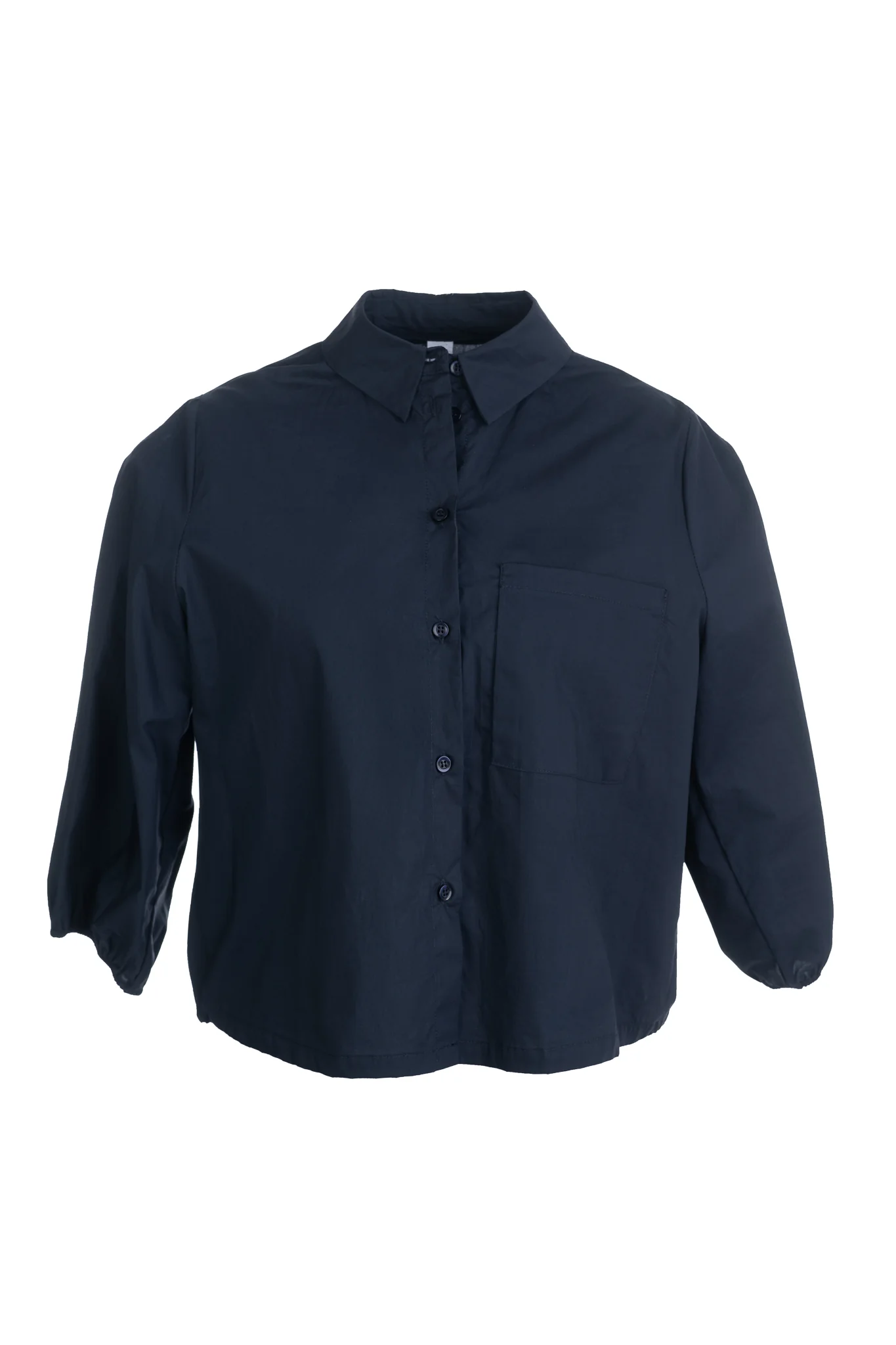 Blouses korte mouw navy Dame Blanche