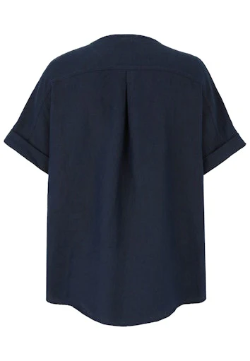 Blouses korte mouw navy Doris Streich - Image 2