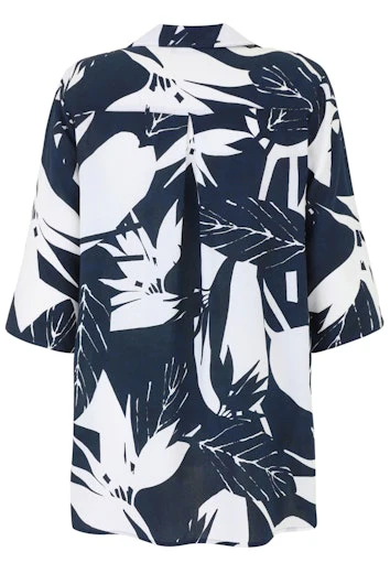 Blouses korte mouw navy Doris Streich - Image 2