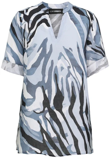 Blouses korte mouw navy Doris Streich