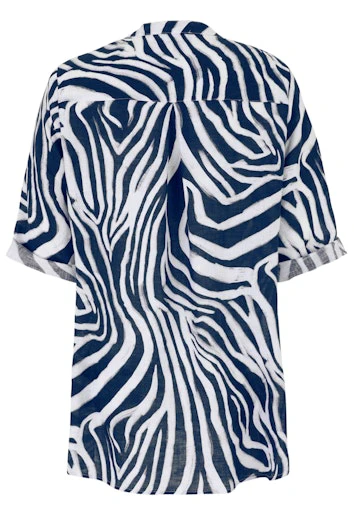 Blouses korte mouw navy Doris Streich - Image 2