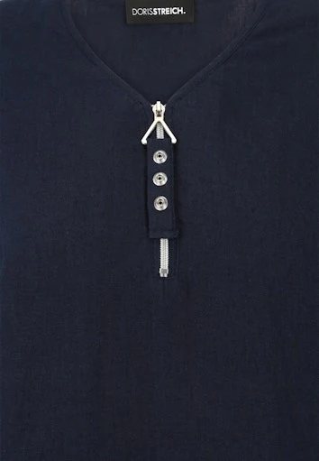 Blouses korte mouw navy Doris Streich - Image 3