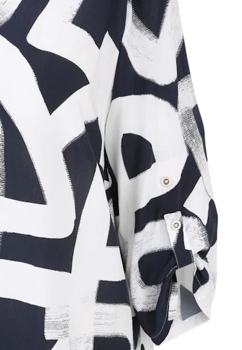 Blouses korte mouw navy Doris Streich - Image 3