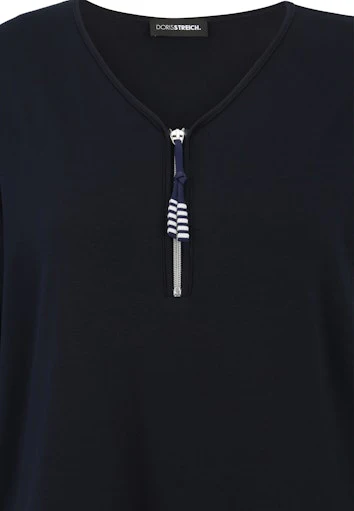 Blouses korte mouw navy Doris Streich - Image 3
