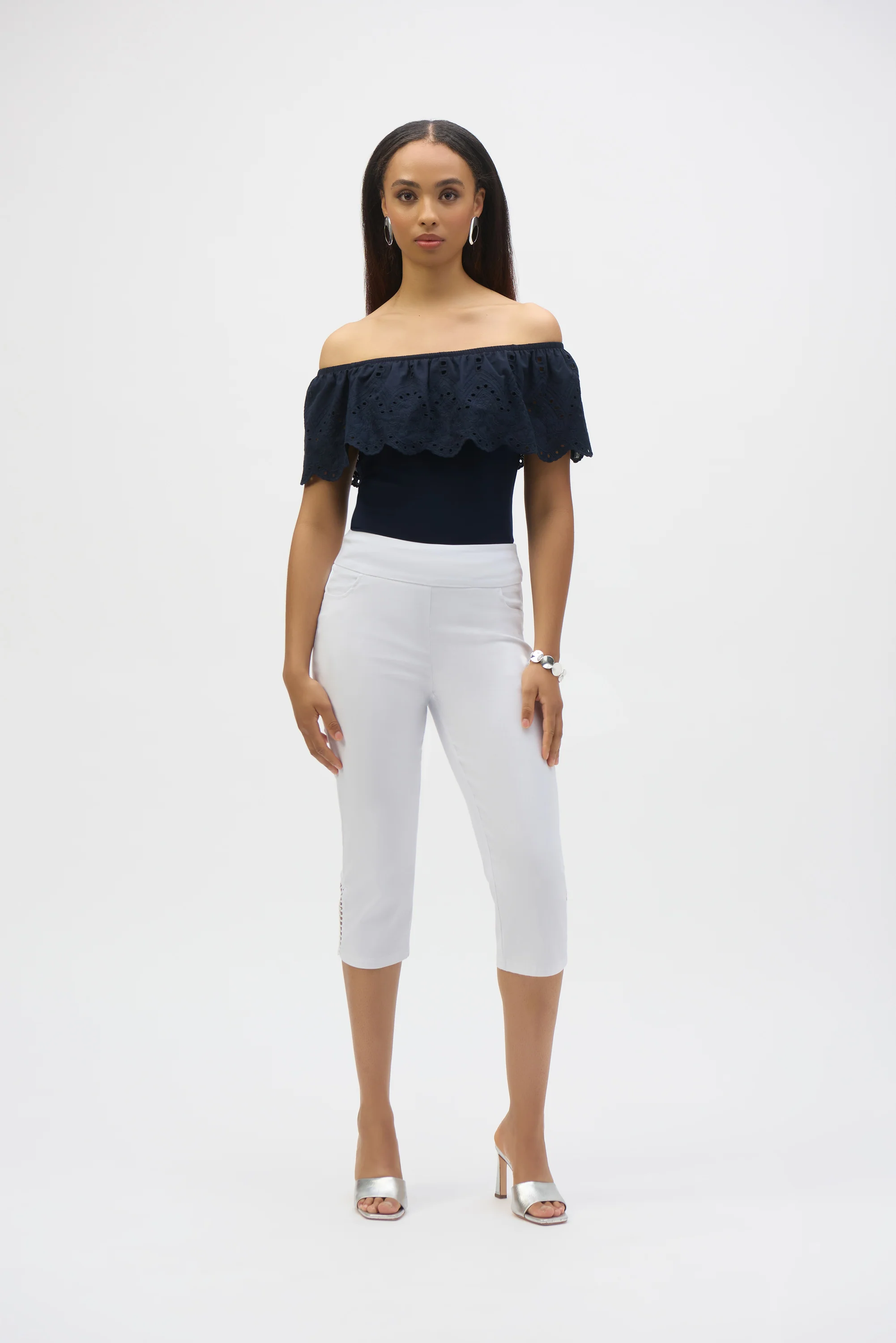 Blouses korte mouw navy Joseph Ribkoff - Image 2