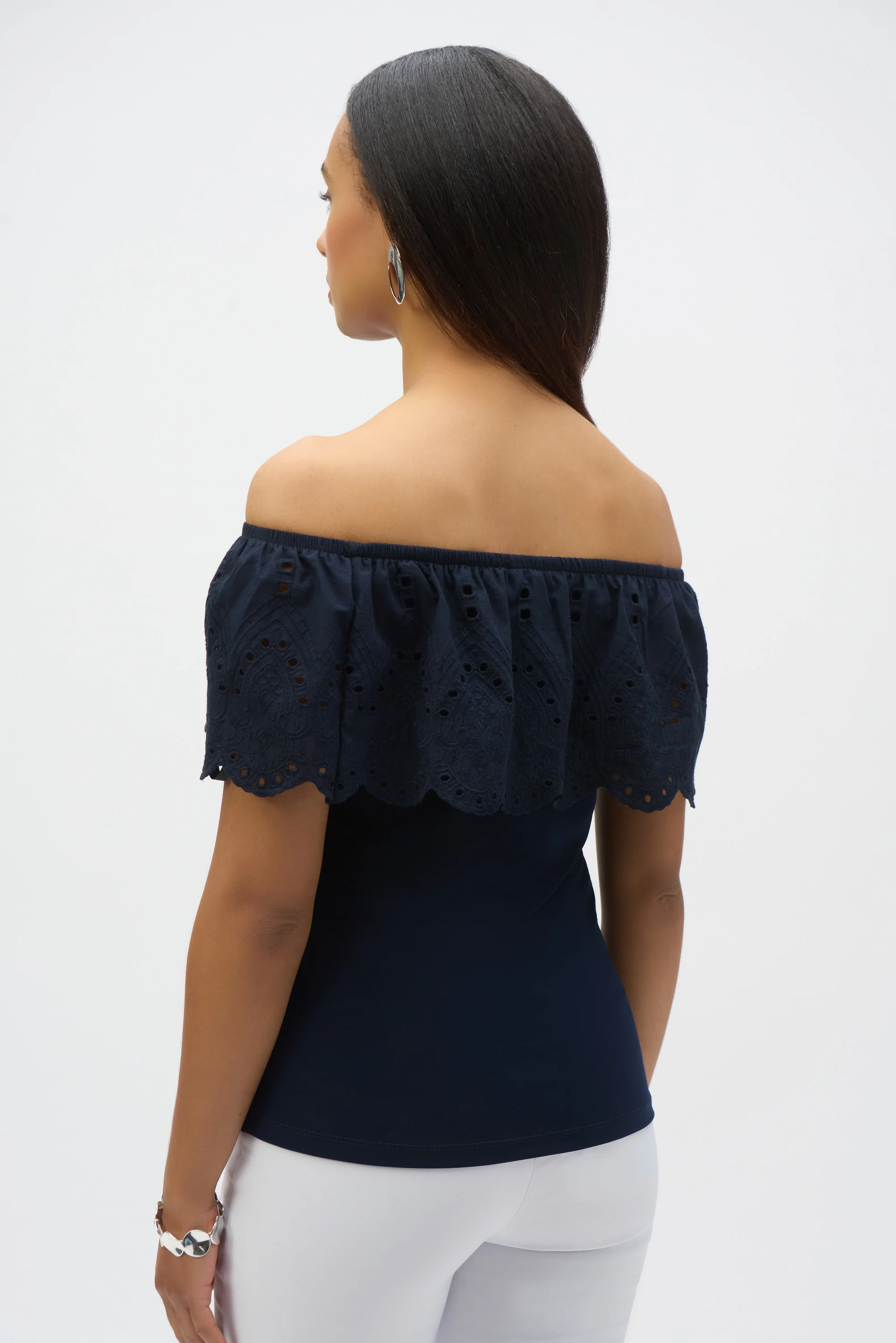 Blouses korte mouw navy Joseph Ribkoff - Image 3