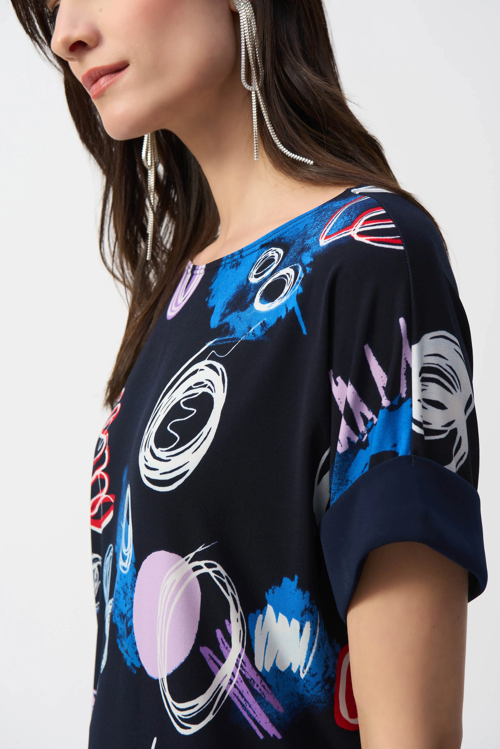 Blouses korte mouw navy Joseph Ribkoff