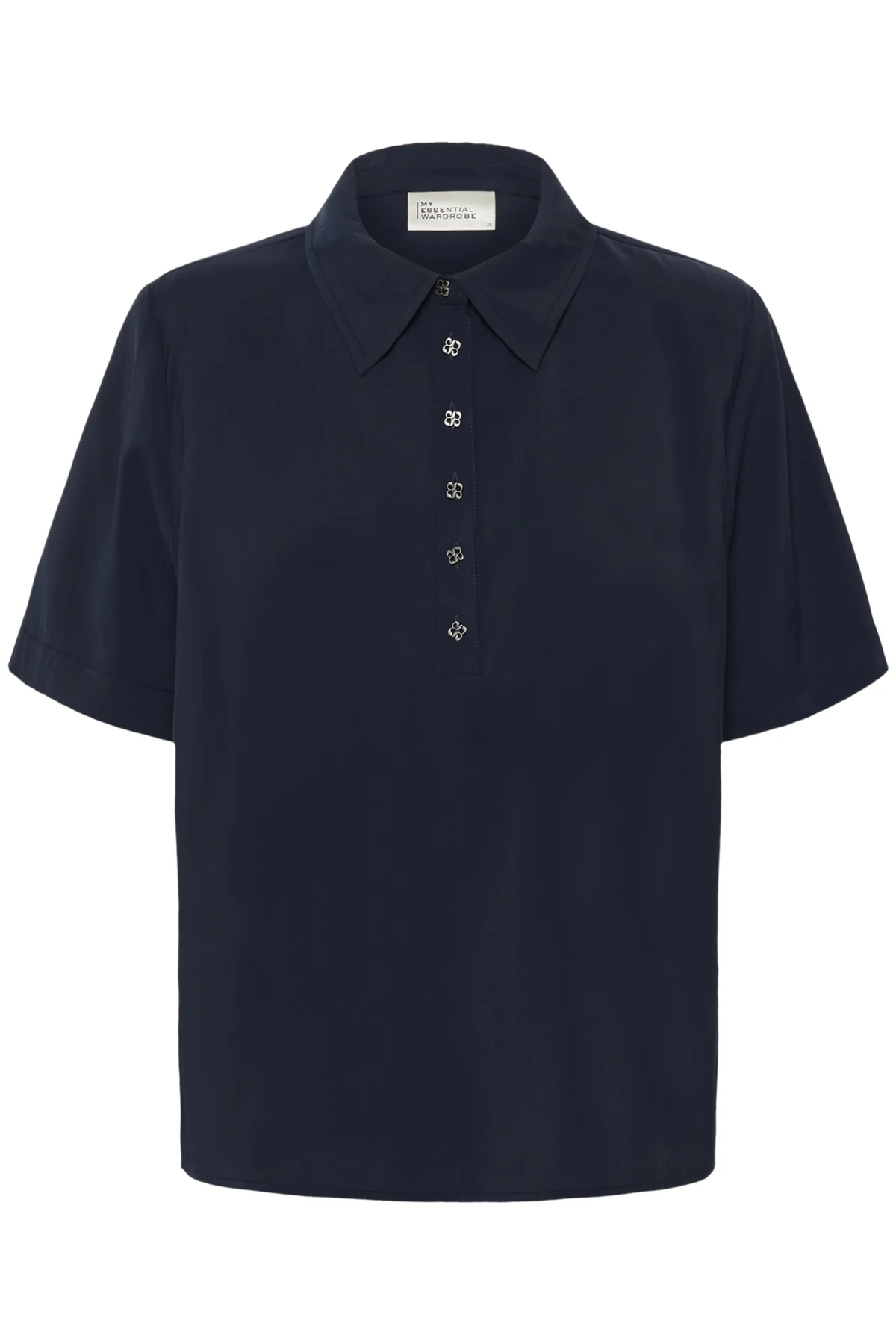 Blouses korte mouw navy My Essential Wardrobe - Image 2