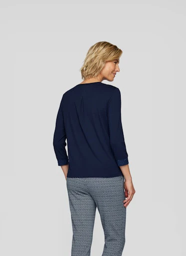 Blouses korte mouw navy Rabe - Image 4