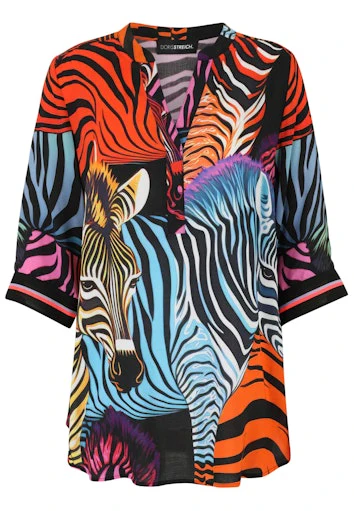 Blouses korte mouw oranje Doris Streich