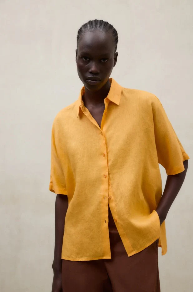 Blouses korte mouw oranje ECOALF