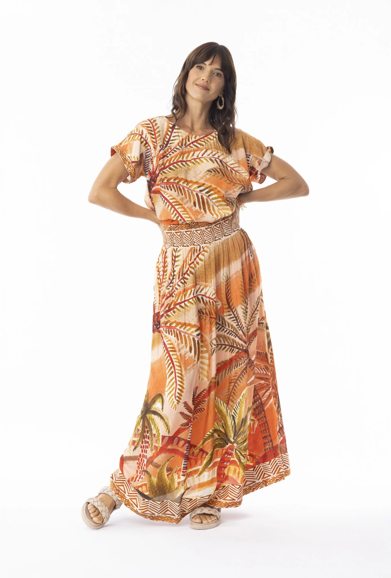 Blouses korte mouw oranje Escape - Image 6