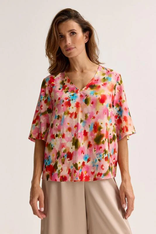 Blouses korte mouw oranje Mayerline