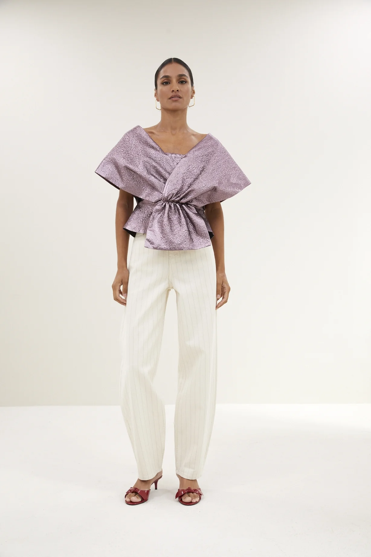 Blouses korte mouw paars by-bar - Image 2