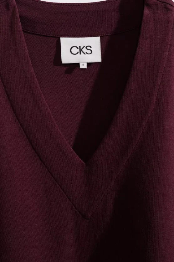 Blouses korte mouw bordeaux CKS - Image 2