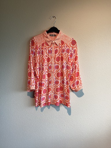Blouses korte mouw paars Geisha - Image 2