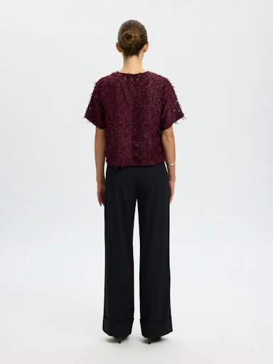 Blouses korte mouw paars Selected FEMME - Image 3