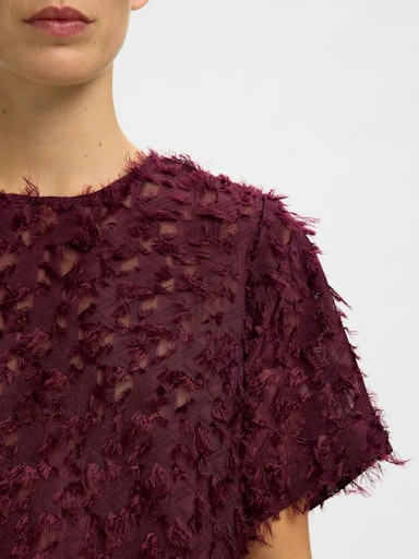 Blouses korte mouw paars Selected FEMME - Image 4