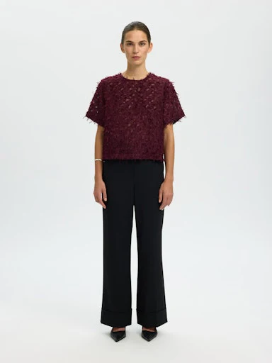 Blouses korte mouw paars Selected FEMME - Image 5