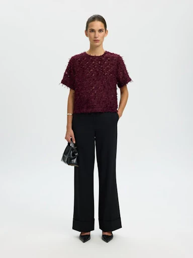 Blouses korte mouw paars Selected FEMME - Image 6