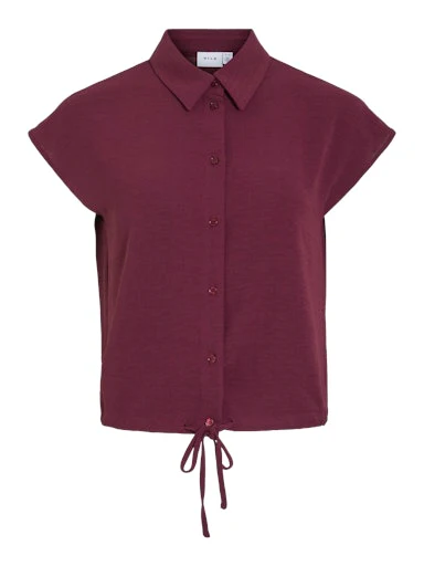 Blouses korte mouw bordeaux VILA