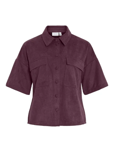 Blouses korte mouw bordeaux VILA
