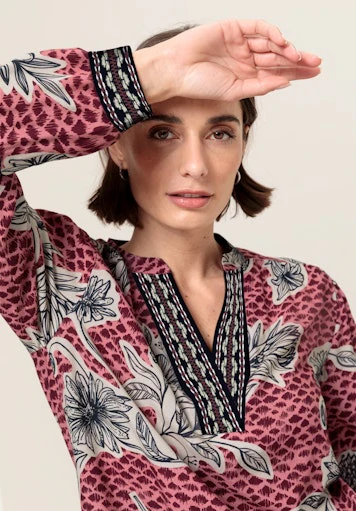 Blouses lange mouw rood Bianca - Image 4