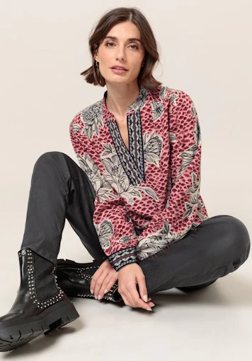 Blouses lange mouw rood Bianca - Image 6