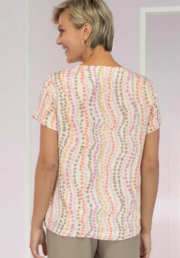 Blouses korte mouw rood Bianca - Image 2