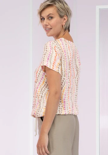 Blouses korte mouw rood Bianca - Image 3