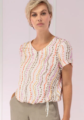 Blouses korte mouw rood Bianca - Image 4