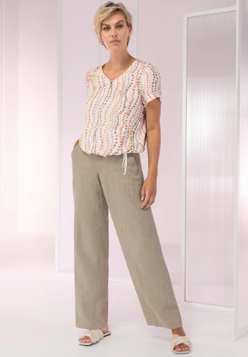Blouses korte mouw rood Bianca - Image 5