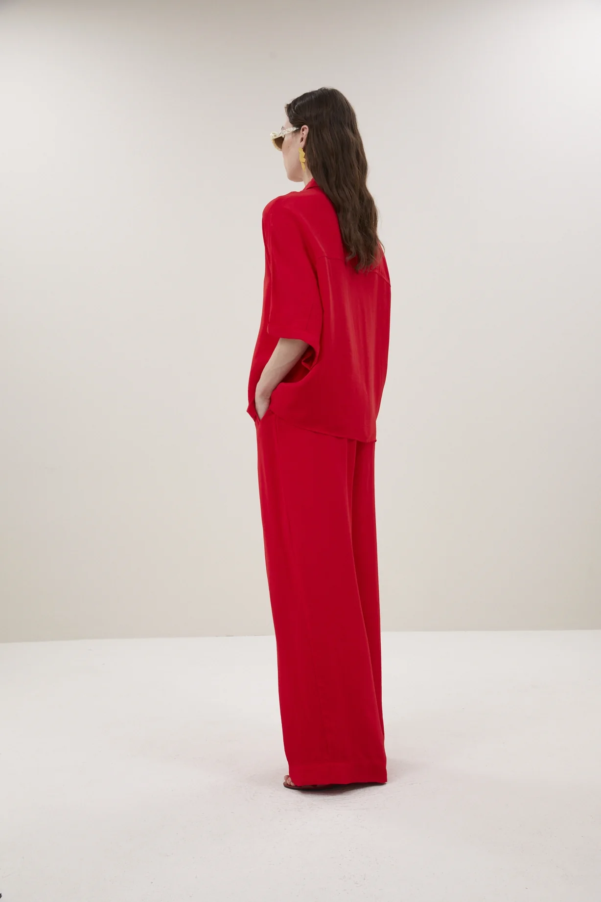 Blouses korte mouw rood by-bar - Image 4