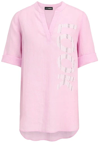 Blouses korte mouw rood Doris Streich